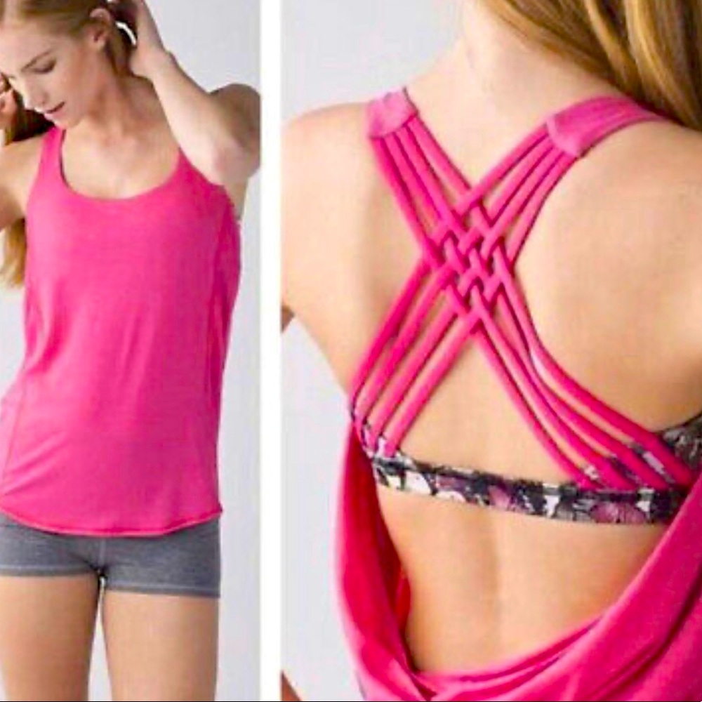 Lululemon Heathered Pink Wild Tank